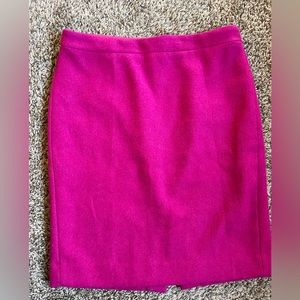 J. Crew Pink Wool Blend Pencil Skirt